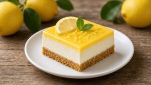 Limun cheesecake kocke bez pečenja – recept s limunima iz Komina